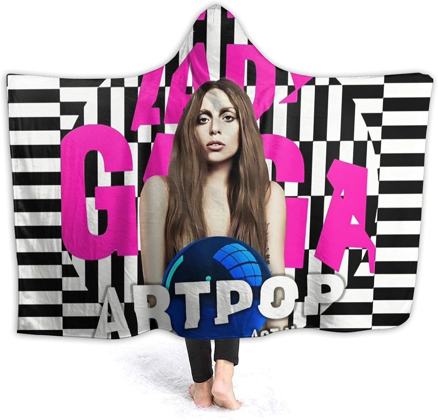 Amazon.co.jp Artpop Lady Gaga ディー・ガガ フーディーブランケット あったか ブランケット 防寒