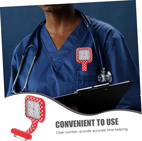 Miniatura 9 de IMIKEYA Relojes cuadrados con insignia de enfermera para mujer, collares de moda para mujer, reloj colgante para enfermera, reloj de enfermera,