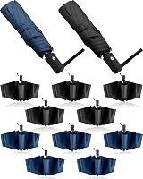 Wesiti 10-Pack Automatic Open/Close Collapsible Windproof Umbrellas for Men Women - Bulk Rain Travel Umbrellas