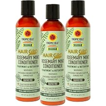 Tropic Isle Living Rosemary Conditioner 3x Hair Gro Rosemary-Mint-Conditioner 8oz Bundle with Aloe Vera, Rose Water, and Shea Oil Moisturizing, Revitalizing, and Nourishing Gift Set 3 Items