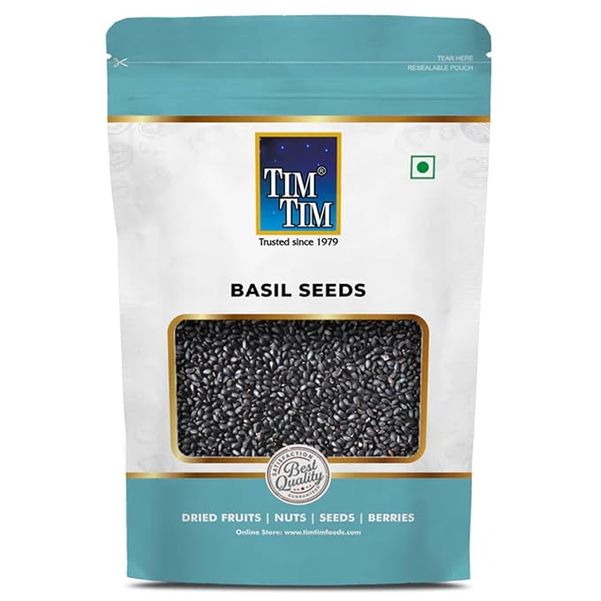 Tim Tim Superfood Basil Seeds – Non-GMO & 100% Natural | Cooling & Detoxifying 100g