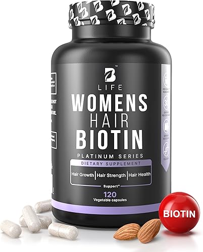 Vitaminas para el cabello para la pérdida de cabello para mujeres  Biotina 10000 mcg  Tratamientos para el crecimiento del cabello para mujeres