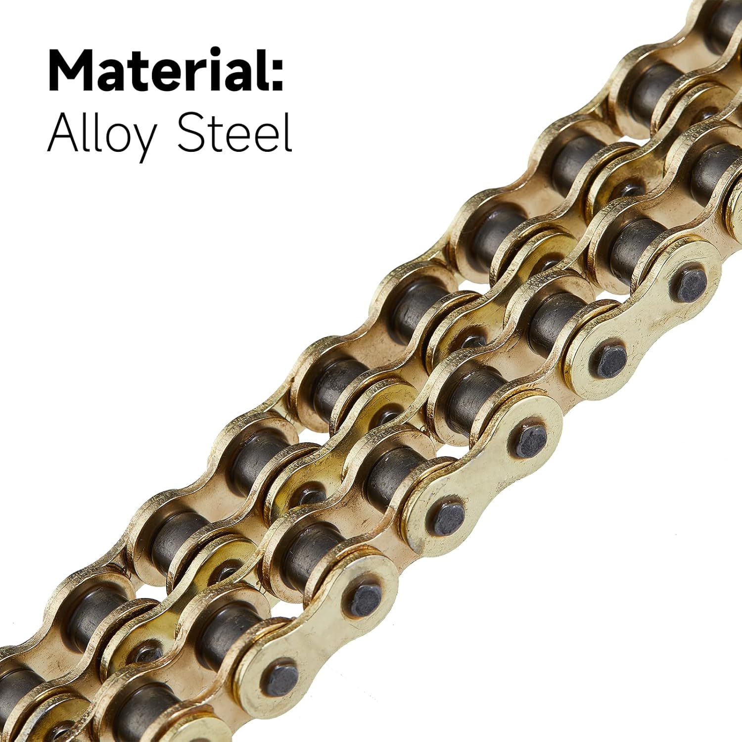 428 Motorcycle Chain 140 Links Non O-Ring with Connecting Master Link and Chain Breaker Heavy Duty Drive Chain for Motorcycle Bicycle Go Kart Mini Trail Bike