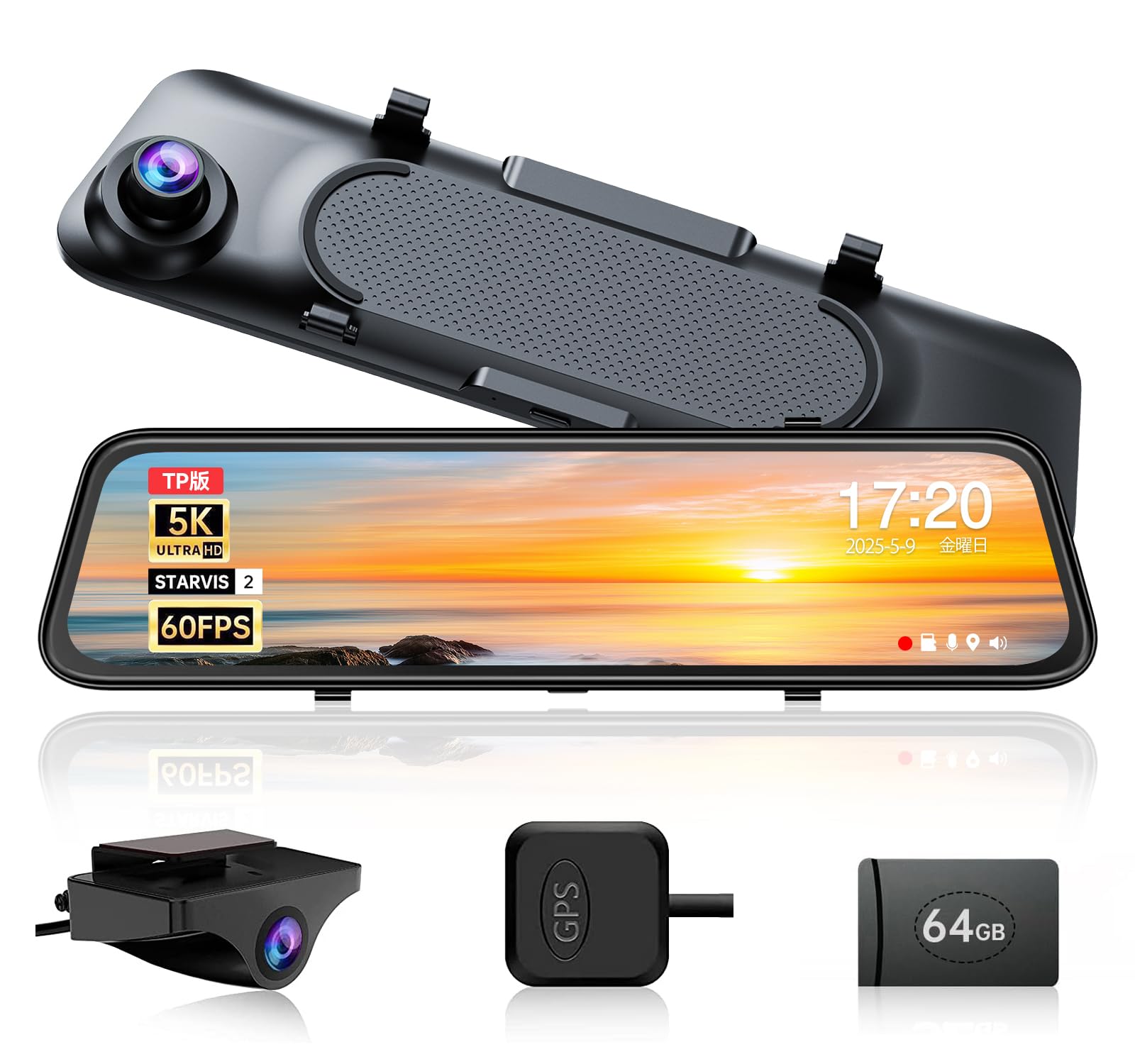 Amazon.co.jp: JADO 最新 5Kドライブレコーダー ミラー型 12インチIPS