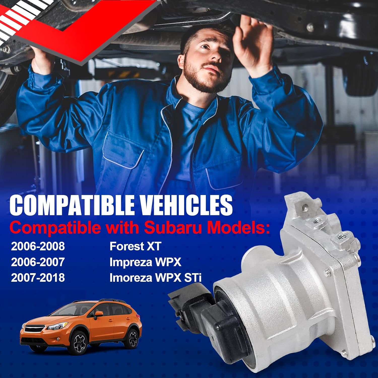 SMMS Secondary Air Suction Injection Solenoid Valve 911-169 for Subaru EJ255 EJ257 Impreza WRX STi Forester 2006-2017, Replaces OE: 14864AA020 14719AA033