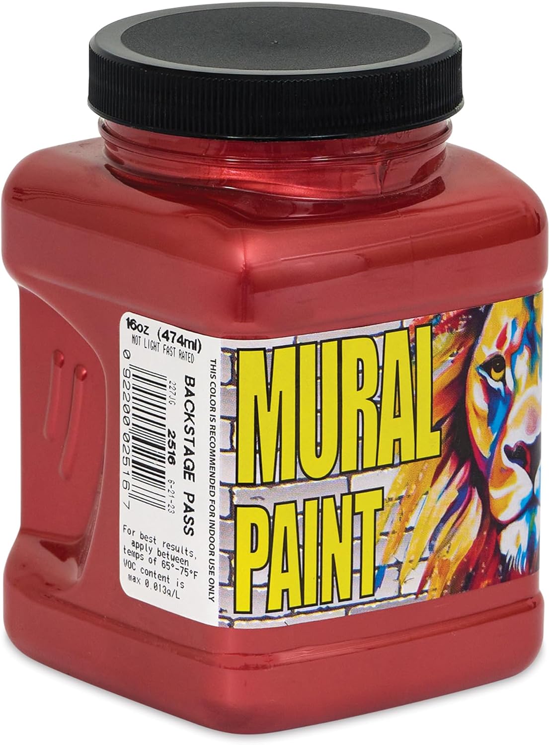 Chroma Acrylic Mural Paint for Interior and Exterior Murals - Lightfast, Mixable, Hard-Wearing Vibrant Pigment, 16 oz Backstage Pass (2516)