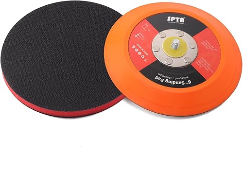 SPTA Almohadilla de respaldo de 6 "(150 mm) Placa de respaldo de gancho y bucle de 516 "-24 hilos DA Air Random Orbital LijadoraPulidora Almohadilla