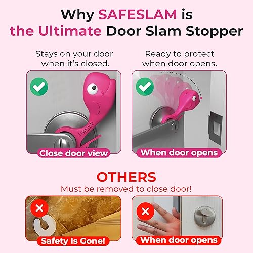 Miniatura 3 de Tope de puerta a prueba de bebés, protectores de pellizco de puerta que protegen los dedos de los niños y las colas de PET. Protectores de dedos de