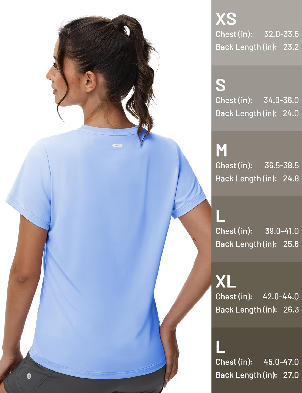 MIER Women's Running Athletic Shirts Dry Fit Active T-Shirt Tops Short Sleeve Soft Crew Neck Gym Workout Exercise Tees - Image 6