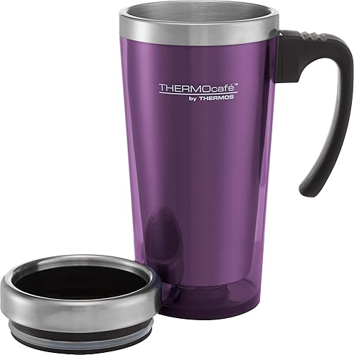 Miniatura 3 de THERMOS ThermoCafe - Taza de viaje translúcida, 14.2fl oz, color morado