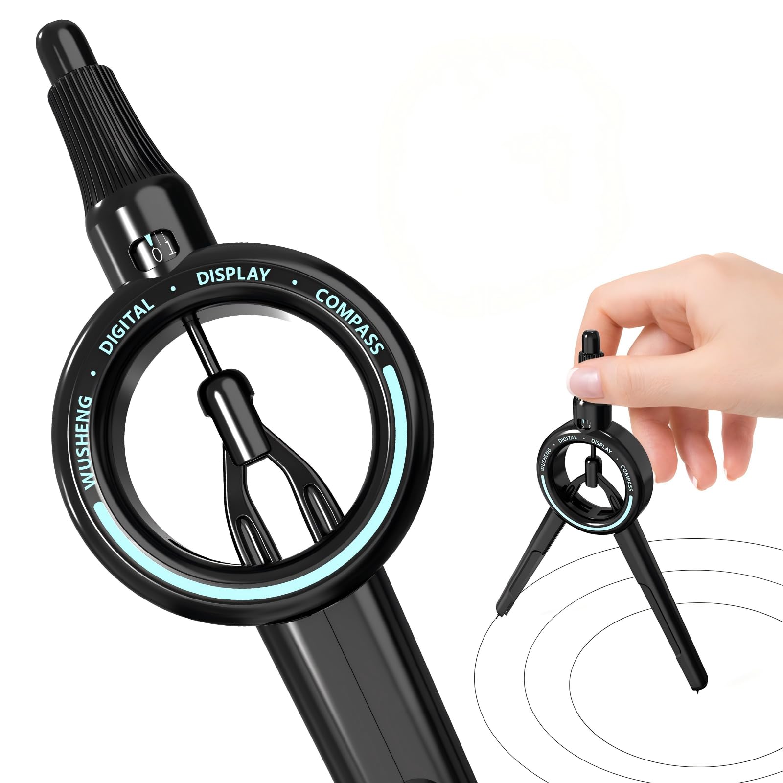 Compas Professionnel ROATEE Rayon Ajustable, Compatible Mine 0,5 mm, Géométrie et Dessin