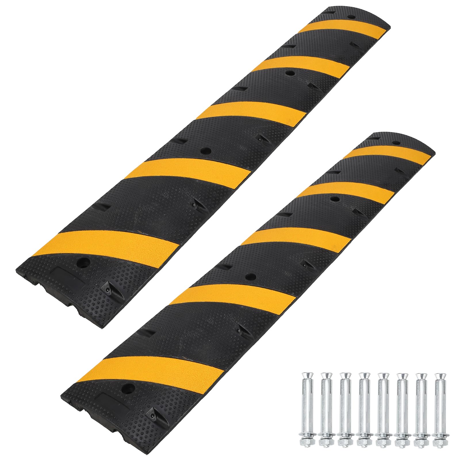 Snapklik.com : Speed Bump, 2 Pack 6Ft Rubber Speed Bumps, 2 Channel ...