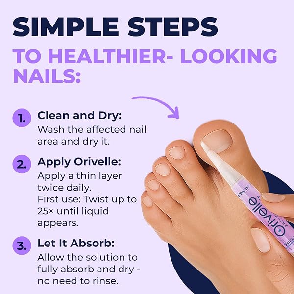 Orivelle Nagelpflegestift, Mit Teebaumöl & Vitamin C, Kosmetische Pflege für Nägel & Nagelhaut (2er-Pack) - 3