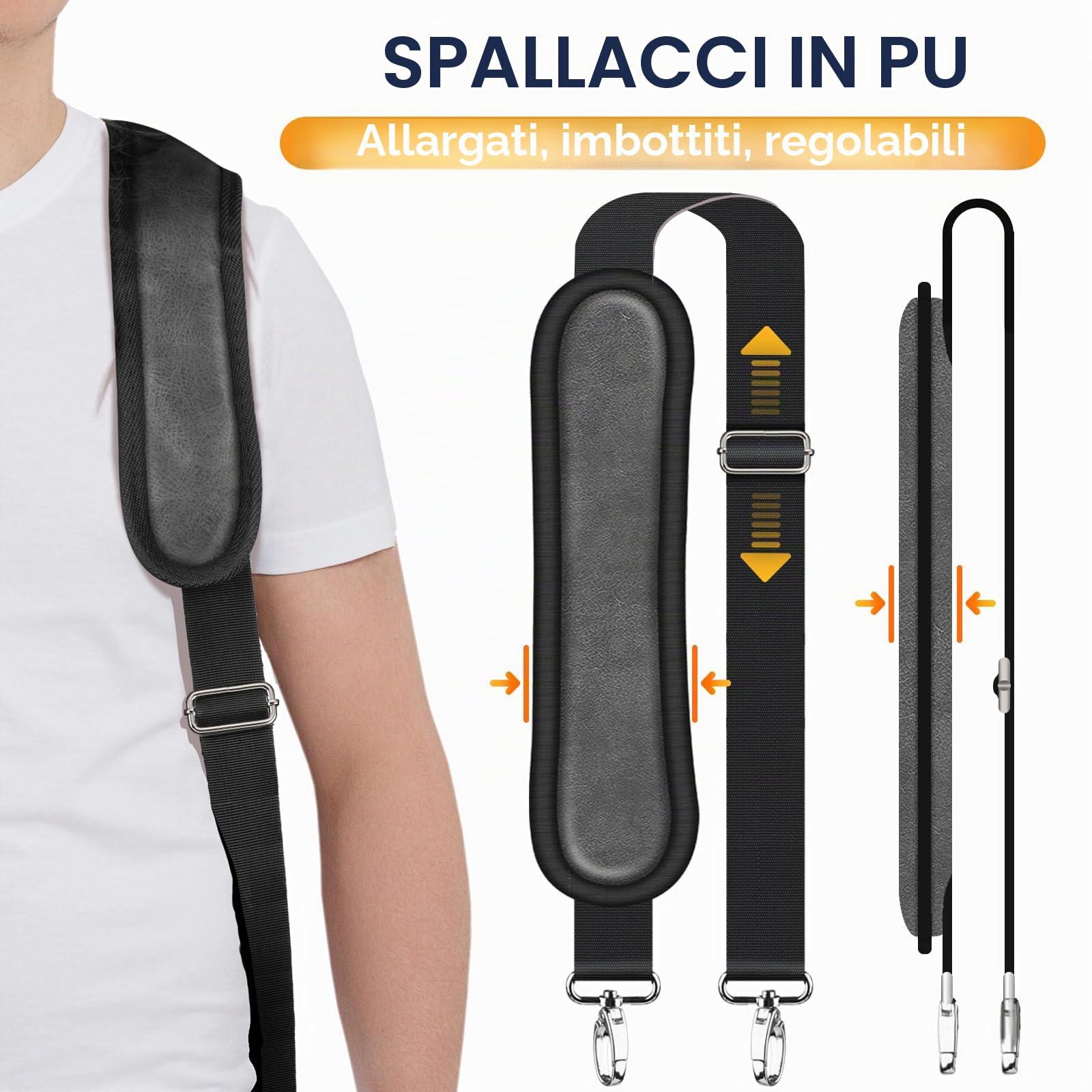 CAHAYA Custodia per Chitarra Acustica con Imbottitura di 15mm in ABS Impermeabile Facile da Pulire Astuccio Rigida per Chitarra Acustica Semiacustica 41 Pollici con Disegno di Striscia Modello CY0246