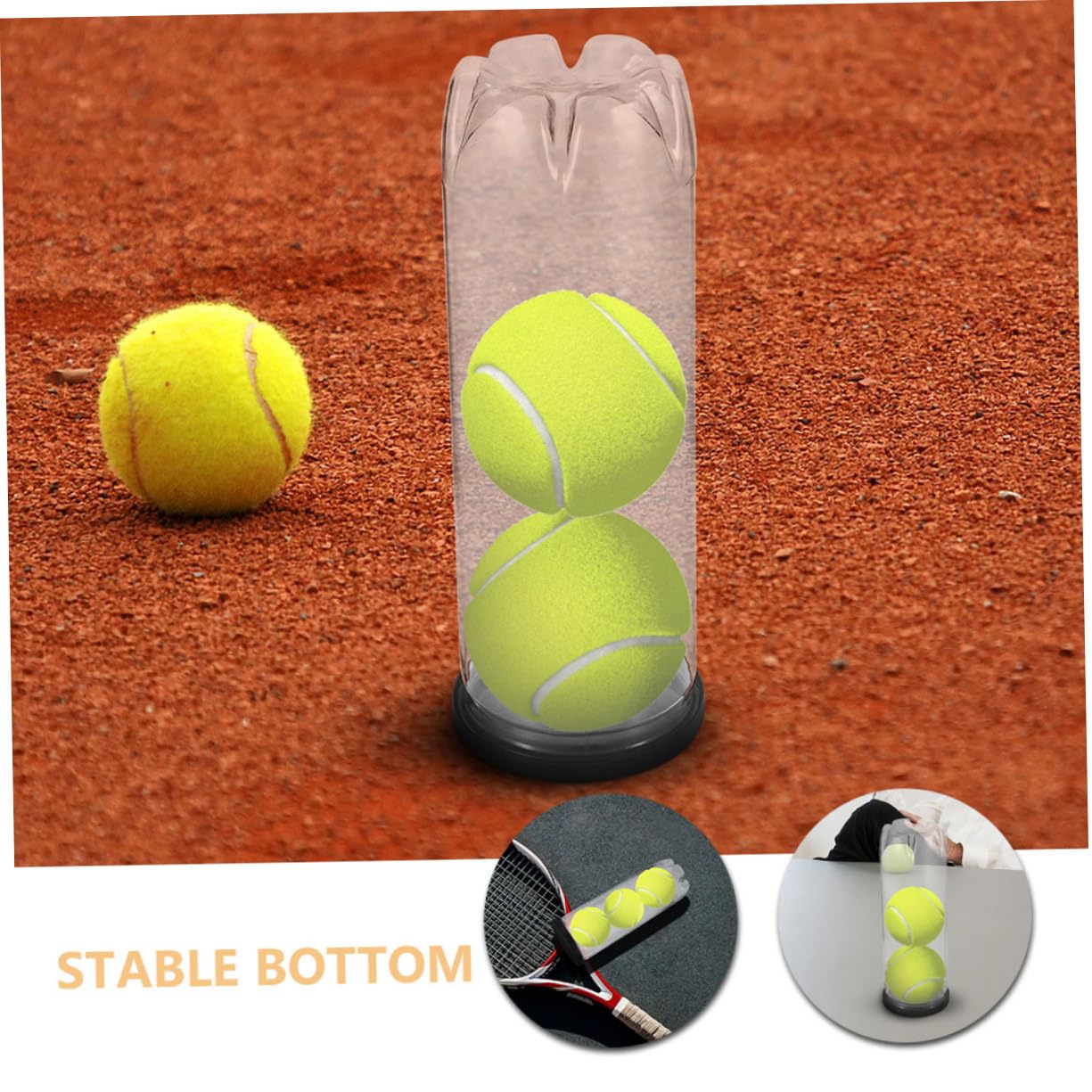 SUPVOX Cilindro de Tenis Caja de de Tenis Almacenamiento de de Tenis contenedor de Tenis Resistente Desgaste práctico Soporte para Bolas de polivinilo