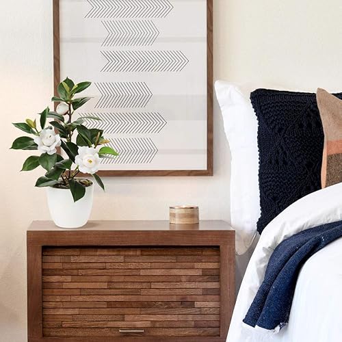 Miniatura 4 de Briful Plantas artificiales en maceta, pequeñas plantas de plástico sintético, plantas de escritorio, flores artificiales con jarrón para el hogar,