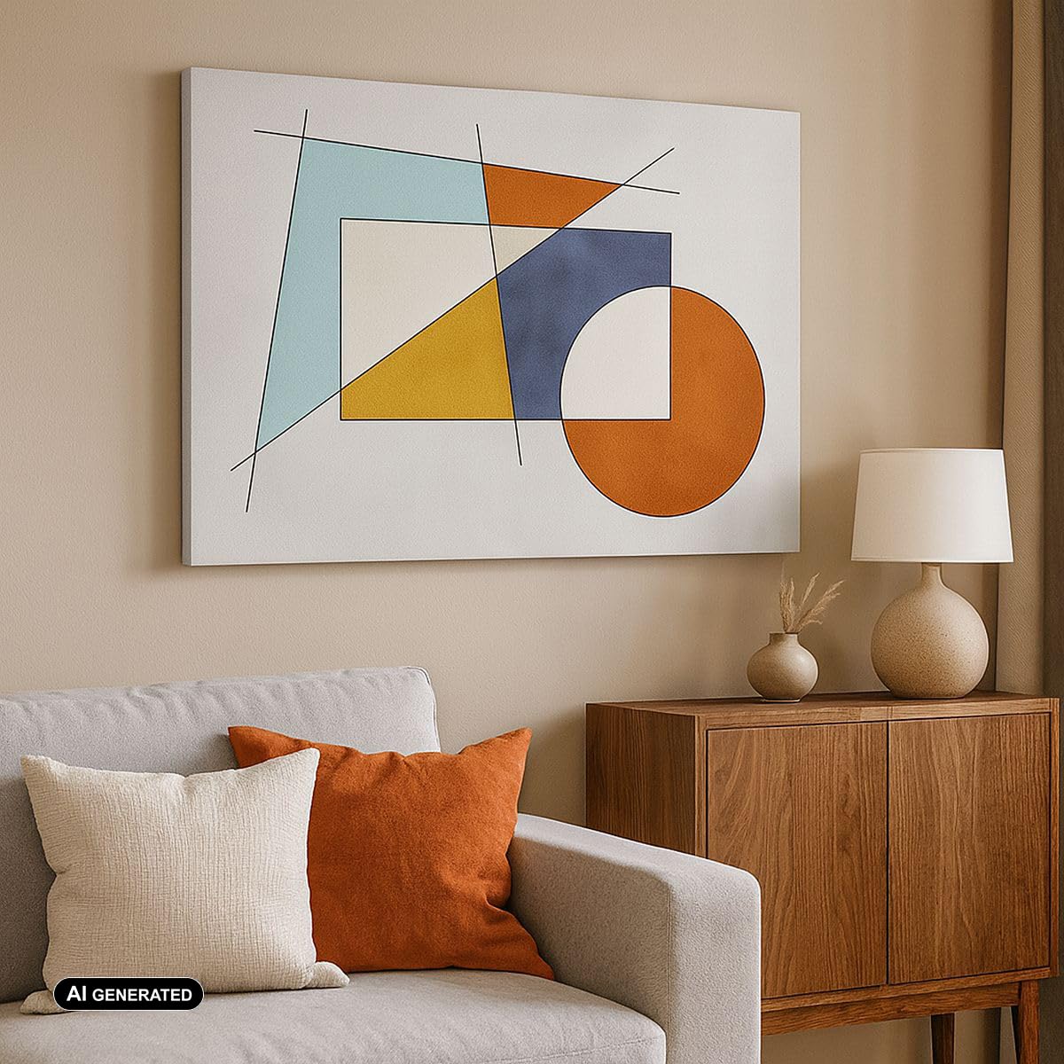 ARTTOR Cuadro Decorativo 100x70cm Moderno Horizontal Abstracto - 5907