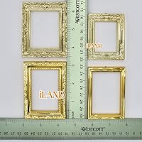 Vista 7 de iLAND Accesorios de casa de muñecas en miniatura para muebles de casa de muñecas a escala 1:12, marcos de casa de muñecas con juego de pinturas