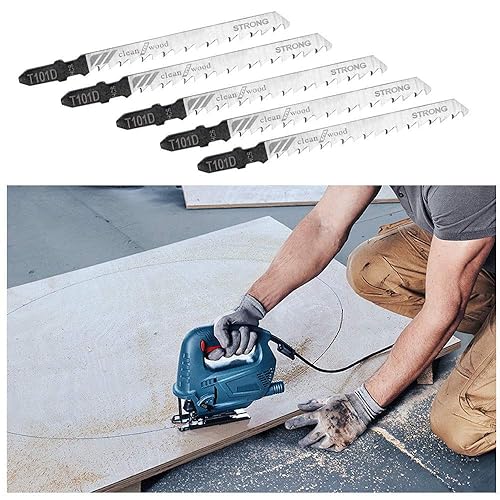 Miniatura 5 de 5 cuchillas de sierra T101D T-Shank Jig hoja de sierra universal surtido de hoja Jig para cortar madera de metal PVC y más  para Bosch, Dewalt,