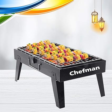 Chefman Table Barbeque Charcoal Grill With a Square shape Non Electric (BBQ)