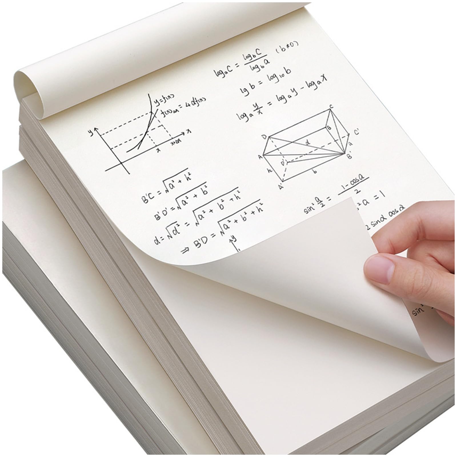 LANGSTON Carta da innesto per Album da Disegno Vuoto, 100 Fogli/Blocco, Libro da Disegno per Schizzi, Blocchi di Carta Bianca per Scrivere Blocchi per casa, Ufficio, Scuola,B5,5 Pack
