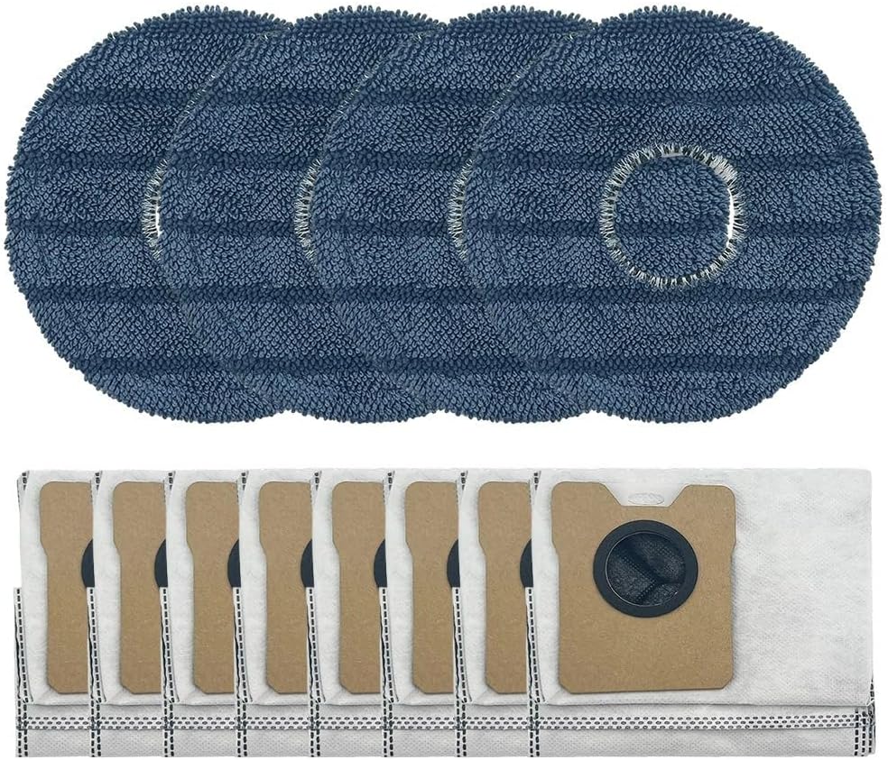 Vacuum for Eufy for Omni C20 Robot Vacuum 4 Mop Cloths 8 Bags Replacement Parts Kit