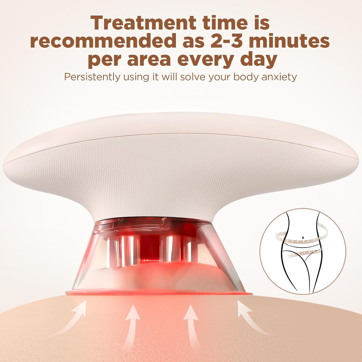 Masajeador Anticelulítico Eléctrico con Ventosas de Vacío, EMS y Luz Roja, 3 Niveles, Efecto Lifting, Masaje Profundo y Drenaje Linfático para Abdomen, Piernas, Glúteos, Brazos y Rostro, Rosa
