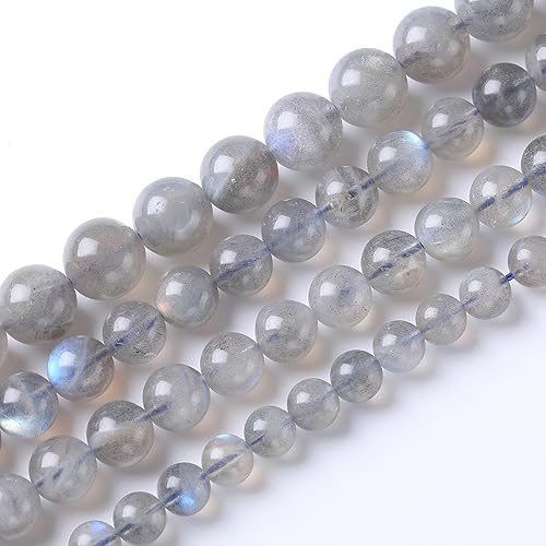 Miniatura 3 de 90 cuentas de piedras preciosas de labradorita gris natural 7A de 4mm para hacer joyas, pulseras DIY, collares, accesorios de 15 pulgadas, cuentas