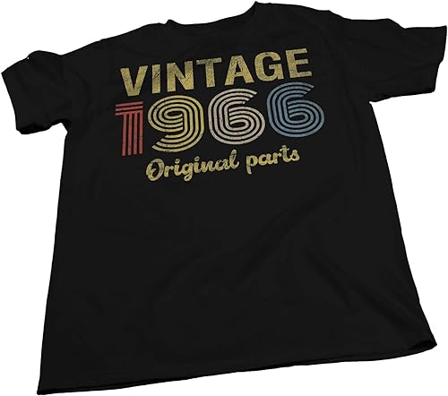 Miniatura 4 de Regalo de cumpleaños número 60 para hombre, piezas originales vintage 1965 retro cumpleaños camiseta de cumpleaños 001-60