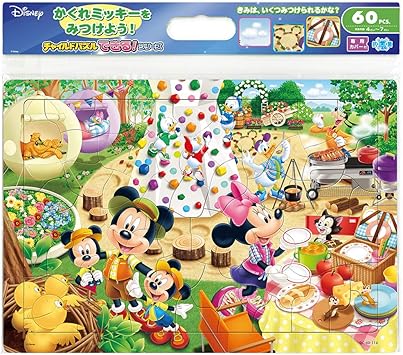 Amazon 60ピース 子供向けパズル ディズニー キャンプじょうでさがそう チャイルドパズル ジグソーパズル おもちゃ