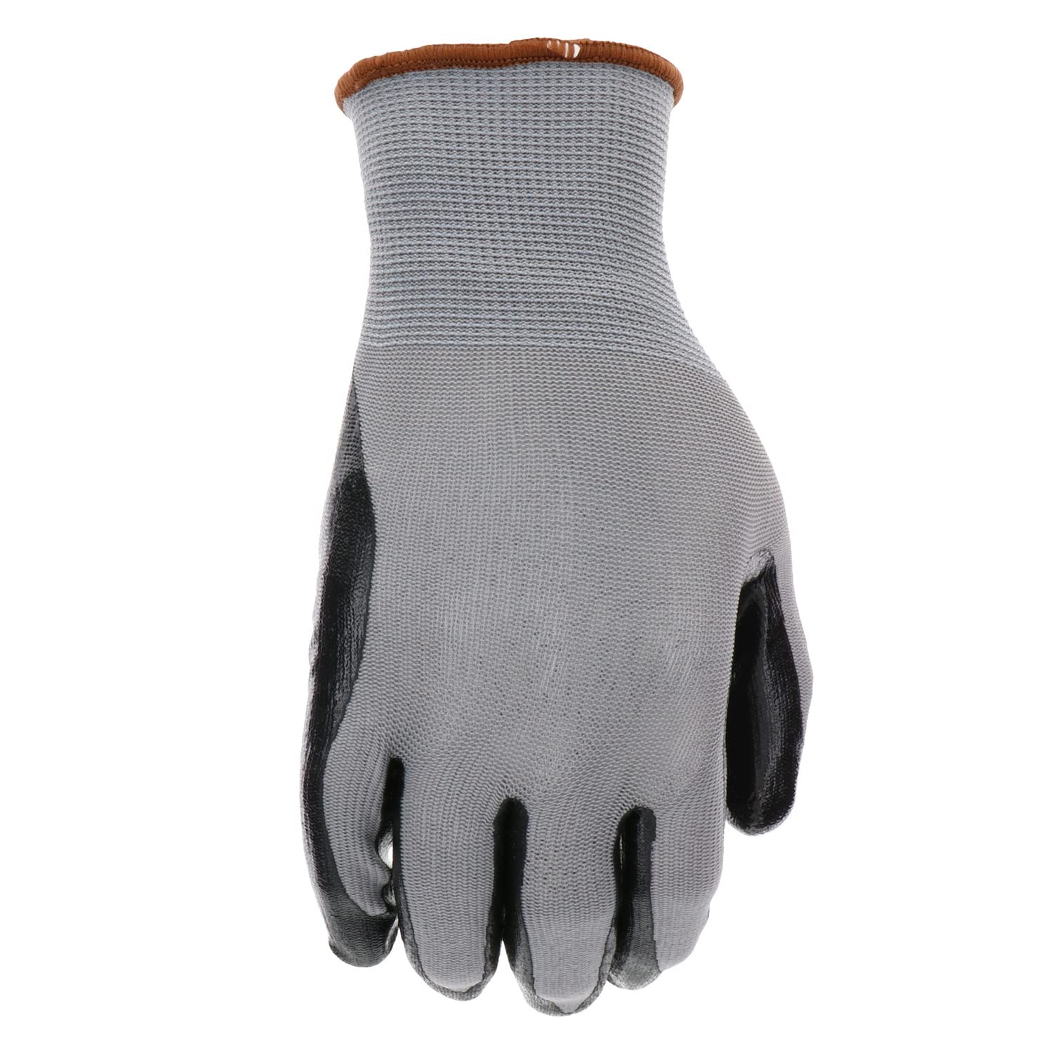 West Chester Men's Nitrile Coated Polyester Shell Work Gloves, High-Dexterity, Non-Slip Grip, Abrasion Resistant, Gray, X-Large (37130-XL)