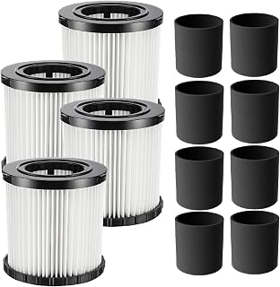 DCV5801H HEPA Filter Compatible with DEWALT DCV580H DCV581H 20V MAX Wet/Dry Vacuum, Cordless and Corded Portable 2 Gallon Shop Vac Cleaner(4set)