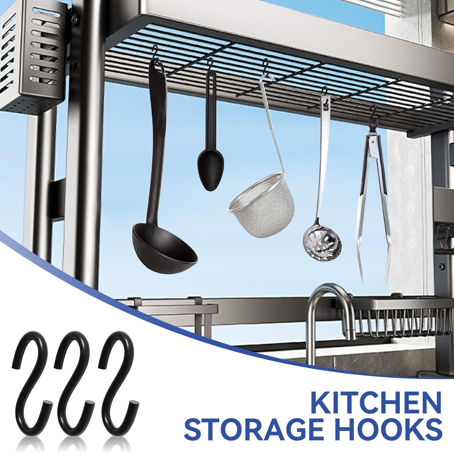 50PCS 1 Inch S Hooks, Mini Black Carbon Steel Metal S Hooks for Hanging Plants, DIY Crafts, Jewelry, Key Chains, Christmas Ornaments - Image 6