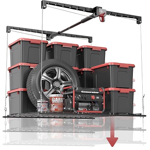 Overhead Garage Storage Rack 8-10 FT product photo (Garage Storage) — ScooterReviewPro review