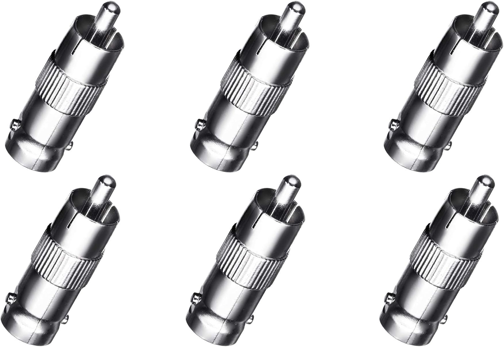 Ultra Clarity CablesUCC BNC to RCA Adaptor (6 Pack) BNC Female to RCA Male Connector for CCTV