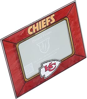 The Memory Company Officially Licensed NFL Art Glass Picture Frame - Professional Sports Memorabilia Display - Licensed Team Logo Home Office Decor, 4x6 Photo Display