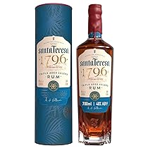 Rum Solera a triplo invecchiamento Santa Teresa 1796, Vol. 40%, 70 cl ,  700 ml, Pregiato rum scuro Single Estate venezuelano affinato in botti di rovere