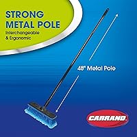 Vista 4 de Carrand 93058 Cepillo para lavado de autos de lujo de 10" sumergible con protector de deslizamiento y mango de 48