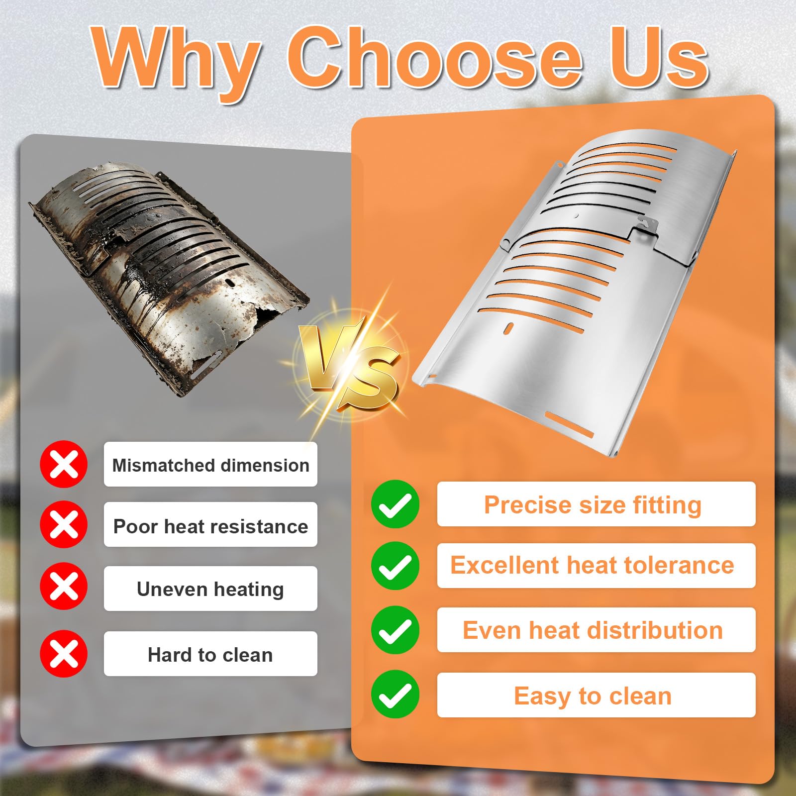 Flame Broiler Slide Cover e Fondo per Pit Boss PB1230 SER Pellet Smoker