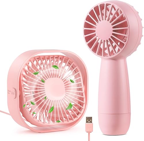 RJVW Pequeño ventilador de escritorio USB, ventilador de mesa portátil de 3 velocidades, mini ventilador personal de 4 pulgadas, pequeño ventilador
