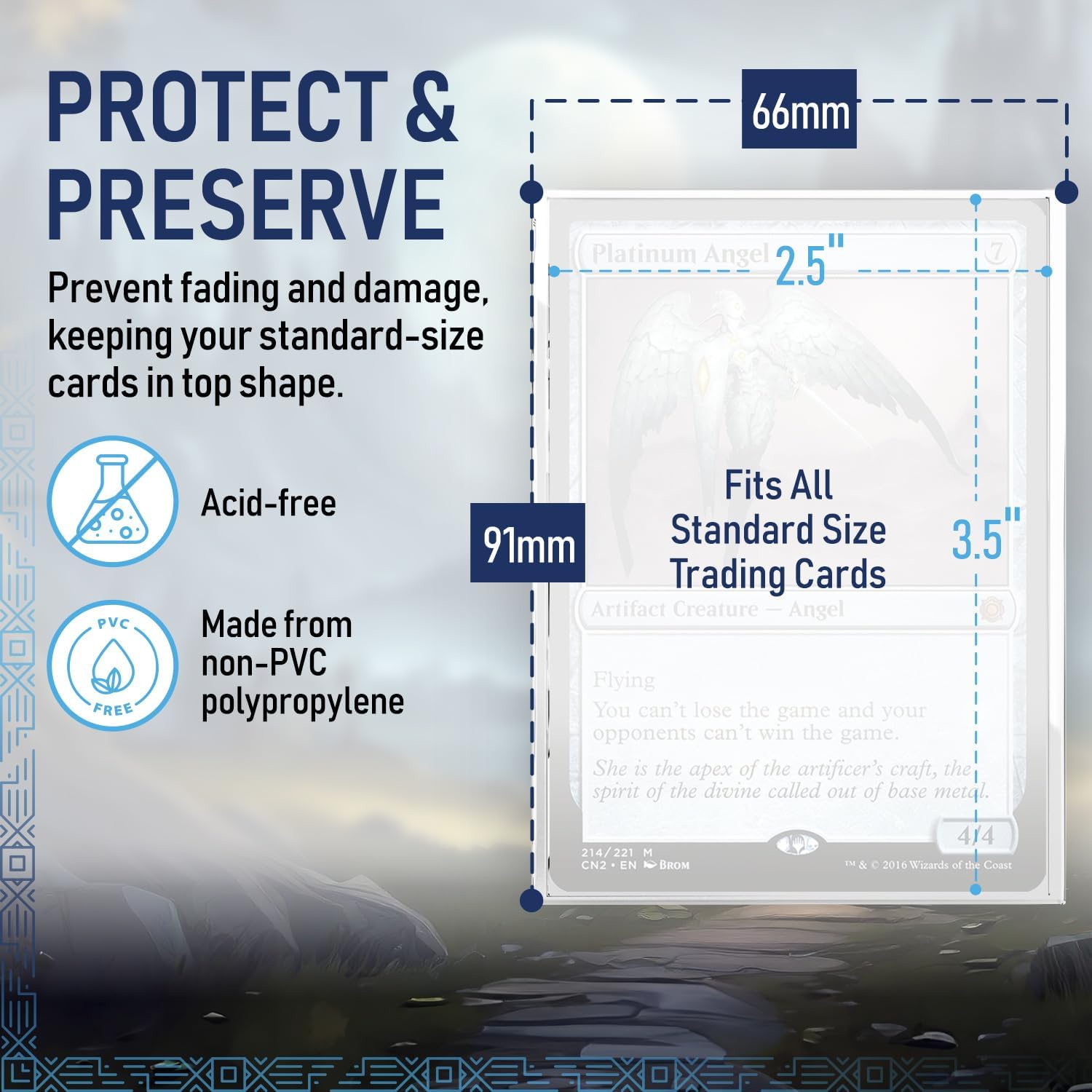 Premium Rival Clear Gloss Deck Protectors | MTG Card Sleeves Clear, Magic Cards Sleeve, Bulk Sports/TCG Card Sleeves, MTG Game Sleeve, Ultra Extra Thick Magic Protector, Commander Shield.