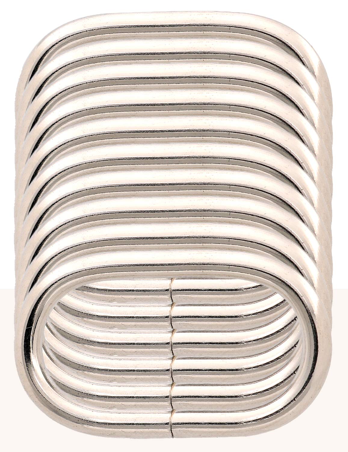 BIKICOCO 1-1/4'' Metal Oval Ring Oval Loops Non Welded for Leather Purse Bags, Handbag Straps, Silver - Pack of 10-image-42