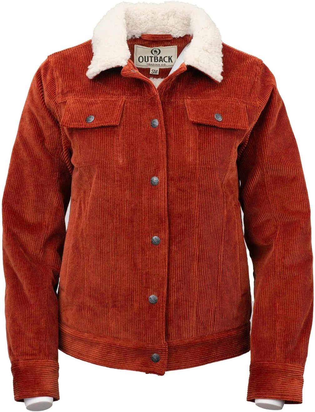 Outback Trading Company Women's Georgia Warm Soft Cotton Shell Fleece Lining Casual Outdoor Jacket, Snap Closure & Pockets