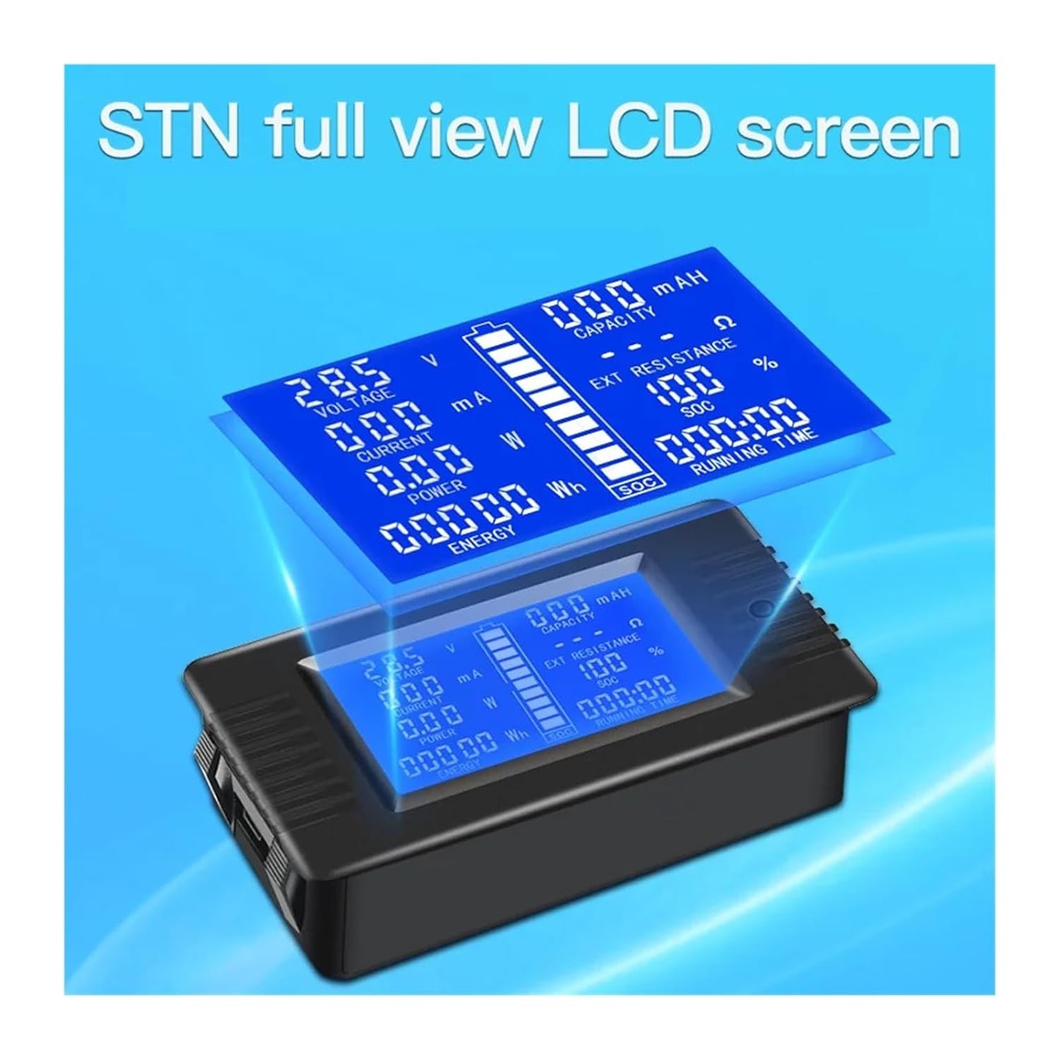 PZEM-015 DC 12V 36V 120V 100A-500A Tester 2m USB Coulomb Counter Meter Voltmeter Capacity Indicator Ammeter(300A 2m)