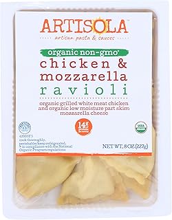 Artisola Pasta, Organic Chicken & Mozzarella Ravioli, 8 oz