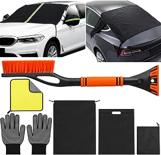 Winter Windshield Cover for Ice and Snow, Winter Car Essentials Set