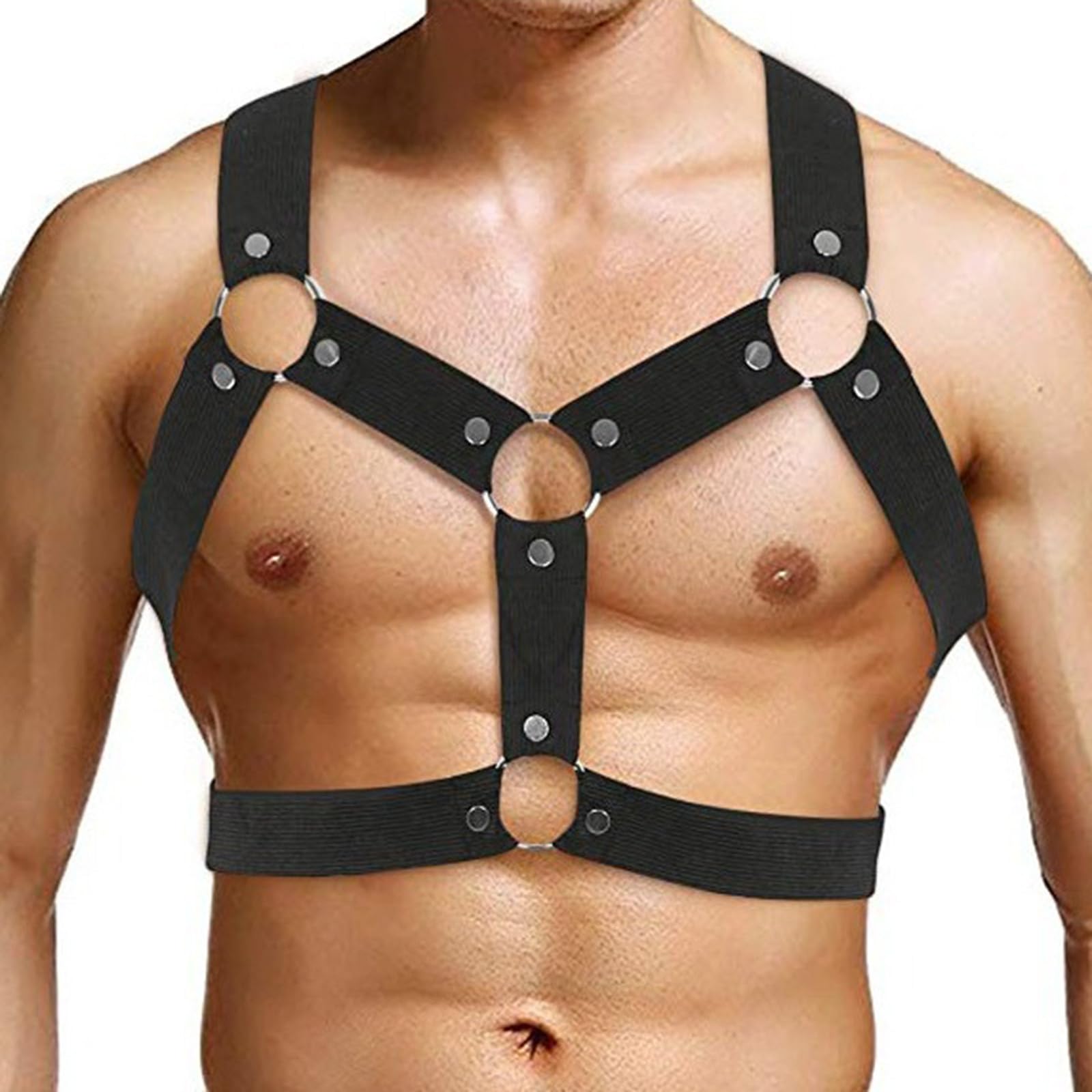 Correas de corsé de cuero para hombre, correas elásticas para hombre, bondage, pechera, bondage, gay, atractivo, punk, sexy, esclavo, club, disfraces