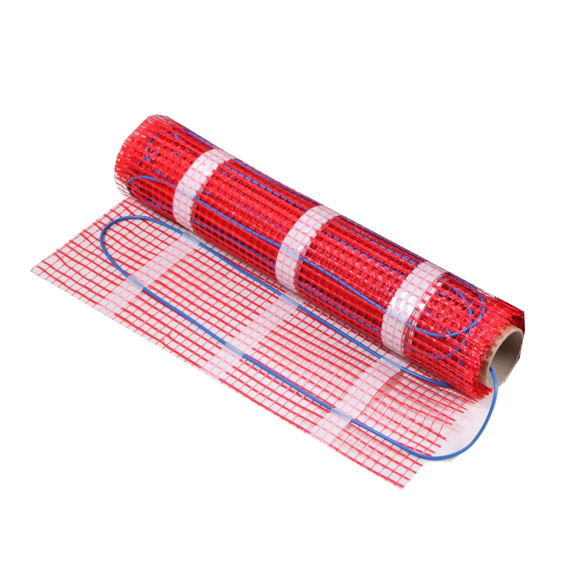 Kit sistema di riscaldamento elettrico radiante a pavimento a doppio nucleo in fibra di vetro for piastrelle, ceramica, porcellana e pietra(2.5m2 white or red)