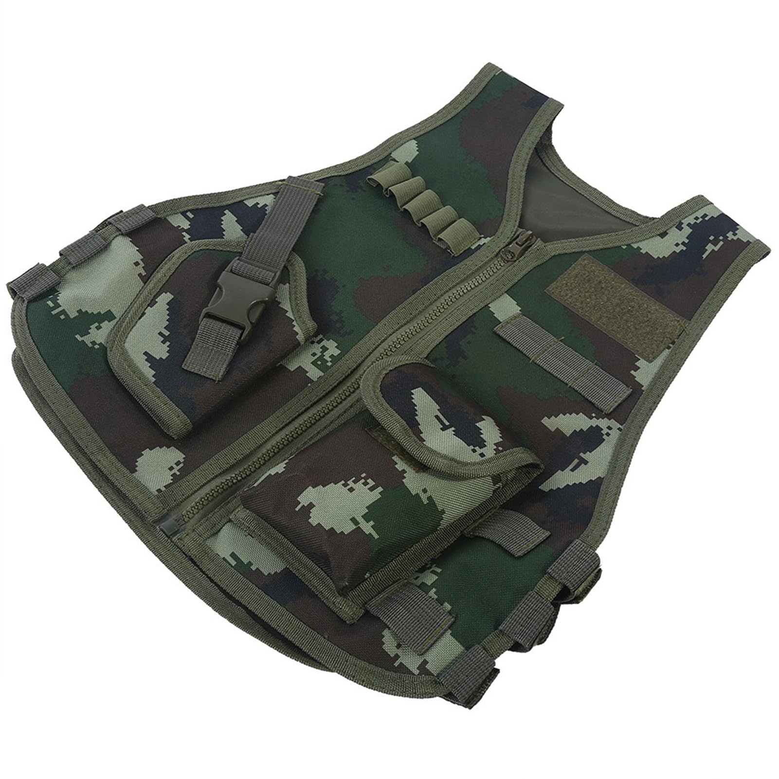 BROLEO Gilet de Chasse pour Enfant, Gilet à Encolure en V Durable et Résistant à l'usure, Enfants Réglables pour le Jeu de Chasse, Divertissement en Plein Air (L)