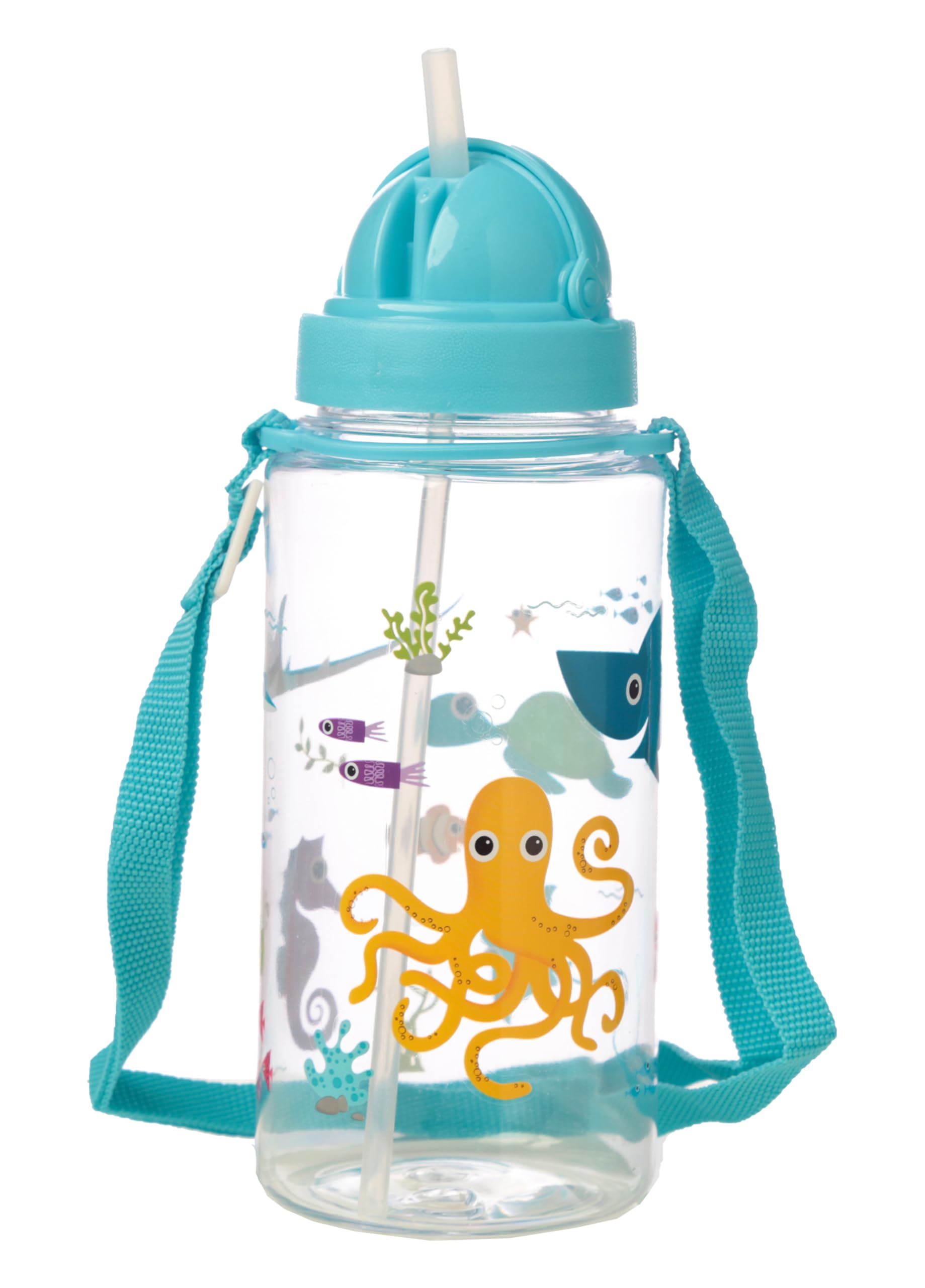 Eleental Iconic Bouteille d'eau pour enfants avec couvercle à paille